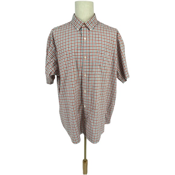 2 Orvis Mens Classic Fit Short Sleeve Plaid Button Down Shirts Wrinkle Free XXL - Picture 3 of 14